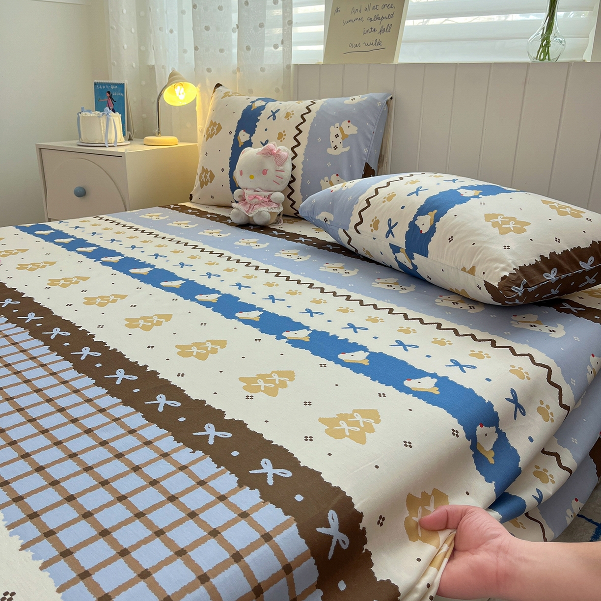 91家纺网 家纺一手货源 找家纺 （总）桃子家居 2026新款纯棉全棉单品印花卡通可爱少女床单床笠枕套系列