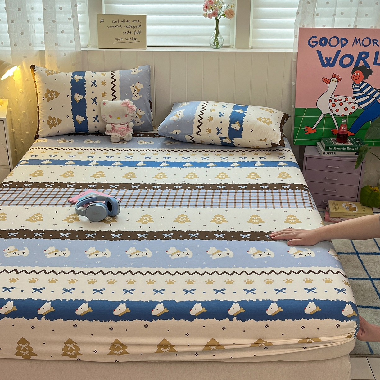 91家纺网 家纺一手货源 找家纺 （总）桃子家居 2026新款纯棉全棉单品印花卡通可爱少女床单床笠枕套系列