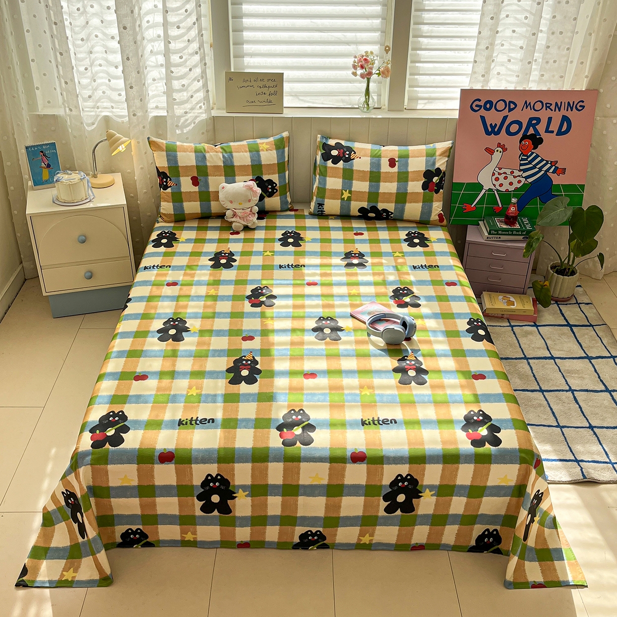 91家纺网 家纺一手货源 找家纺 （总）桃子家居 2026新款纯棉全棉单品印花卡通可爱少女床单床笠枕套系列