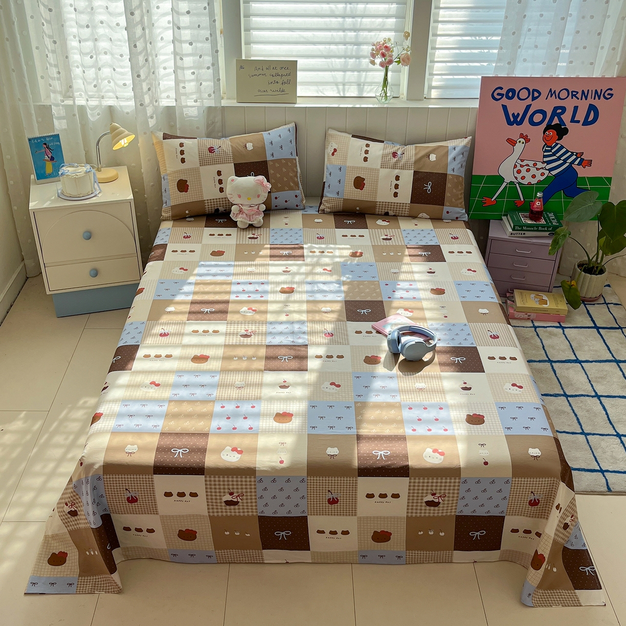 91家纺网 家纺一手货源 找家纺 （总）桃子家居 2026新款纯棉全棉单品印花卡通可爱少女床单床笠枕套系列