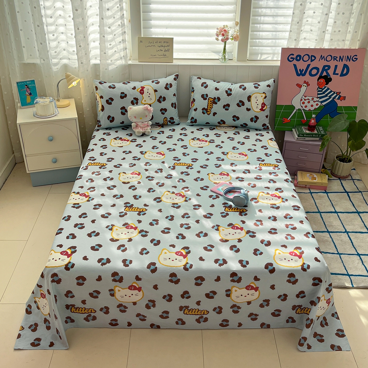 91家纺网 家纺一手货源 找家纺 （总）桃子家居 2026新款纯棉全棉单品印花卡通可爱少女床单床笠枕套系列