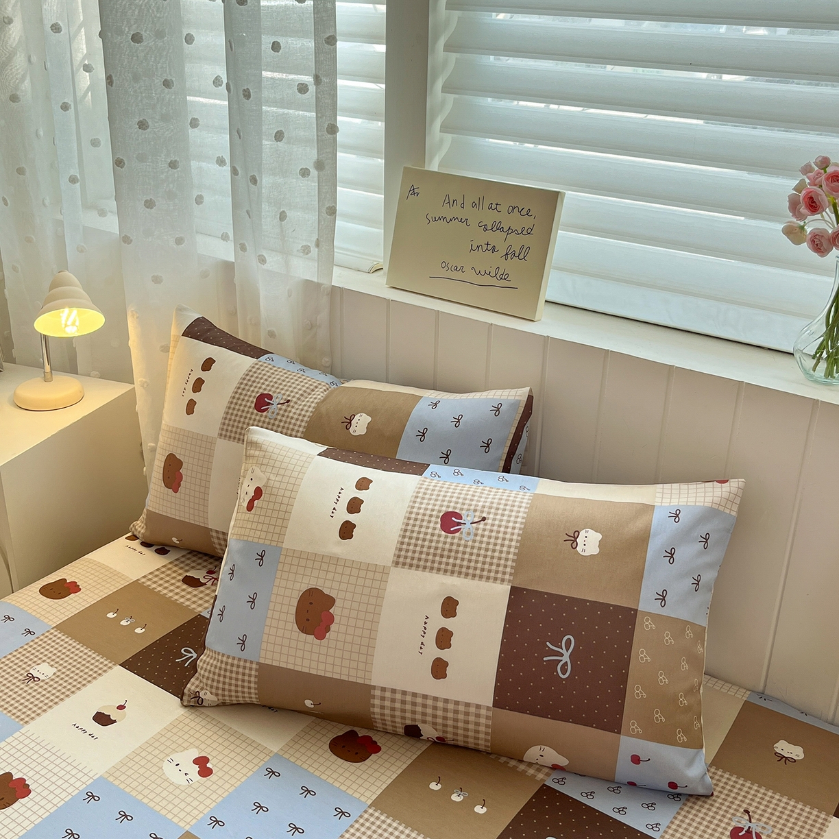 91家纺网 家纺一手货源 找家纺 桃子家居 2026新款纯棉全棉单品印花卡通可爱少女床单床笠枕套系列 棉单品-可可黑皮猫