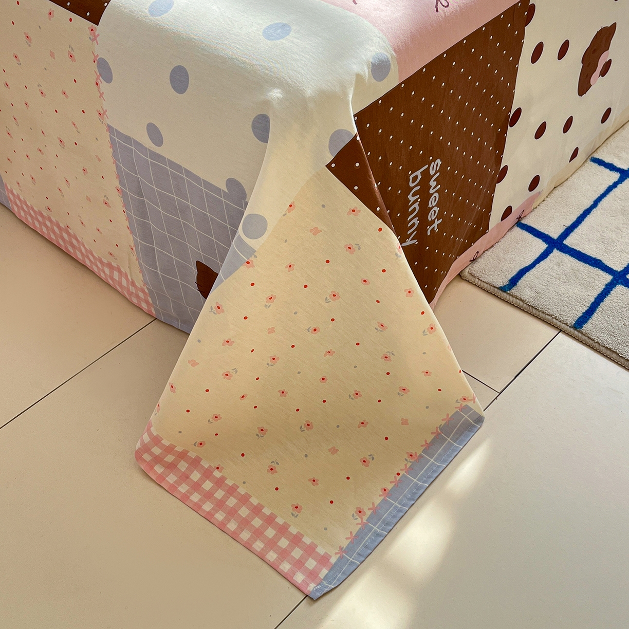 91家纺网 家纺一手货源 找家纺 桃子家居 2026新款纯棉全棉单品印花卡通可爱少女床单床笠枕套系列 棉单品-甜心可可