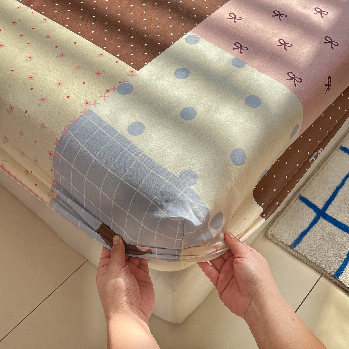 91家纺网 家纺一手货源 找家纺 桃子家居 2026新款纯棉全棉单品印花卡通可爱少女床单床笠枕套系列 棉单品-甜心可可