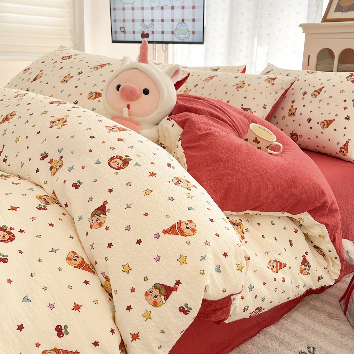 （总）玉海棠家纺 2026新款直播爆款高品质高克重泡泡纱泡芙纱四件套