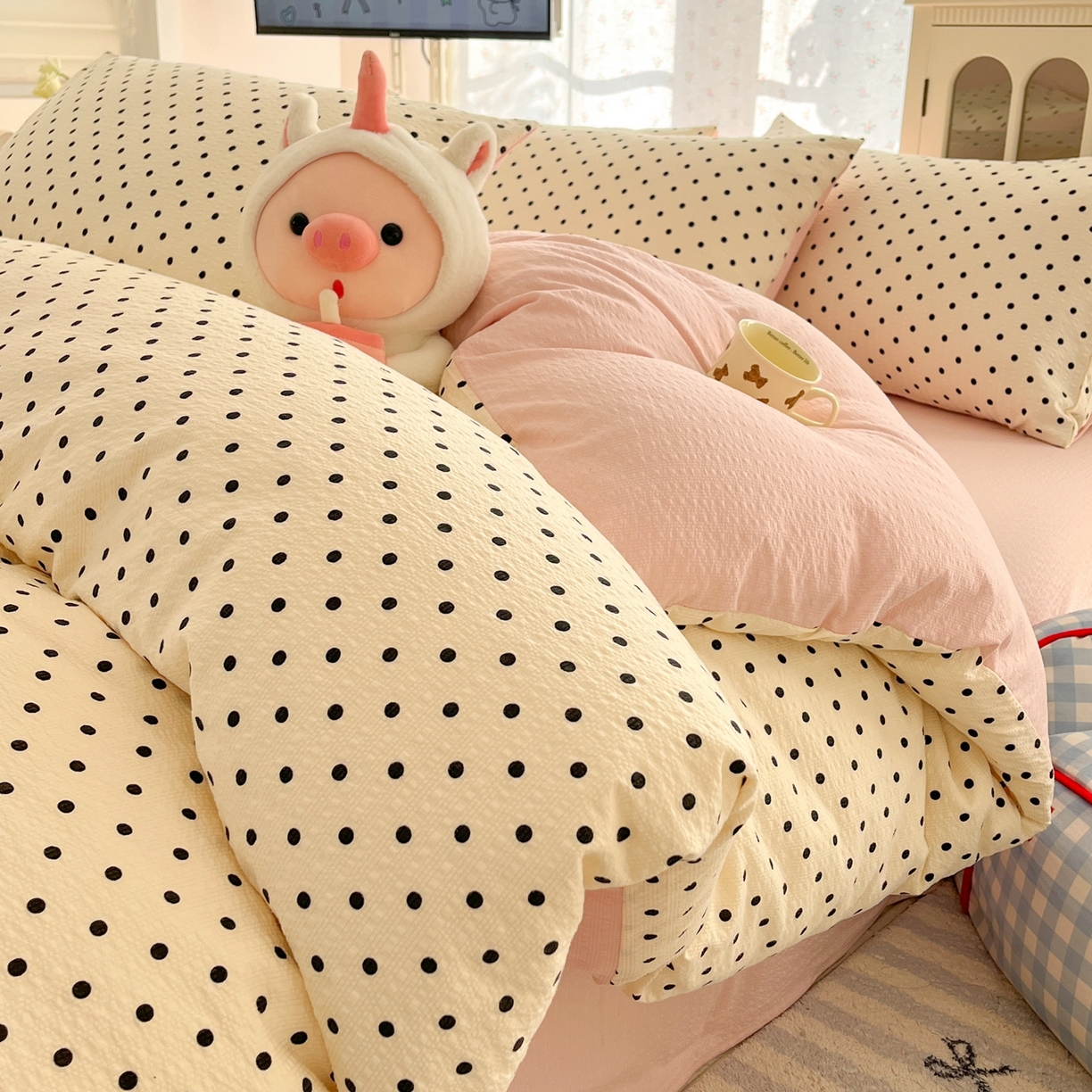 91家纺网 家纺一手货源 找家纺 （总）玉海棠家纺 2026新款直播爆款高品质高克重泡泡纱泡芙纱四件套