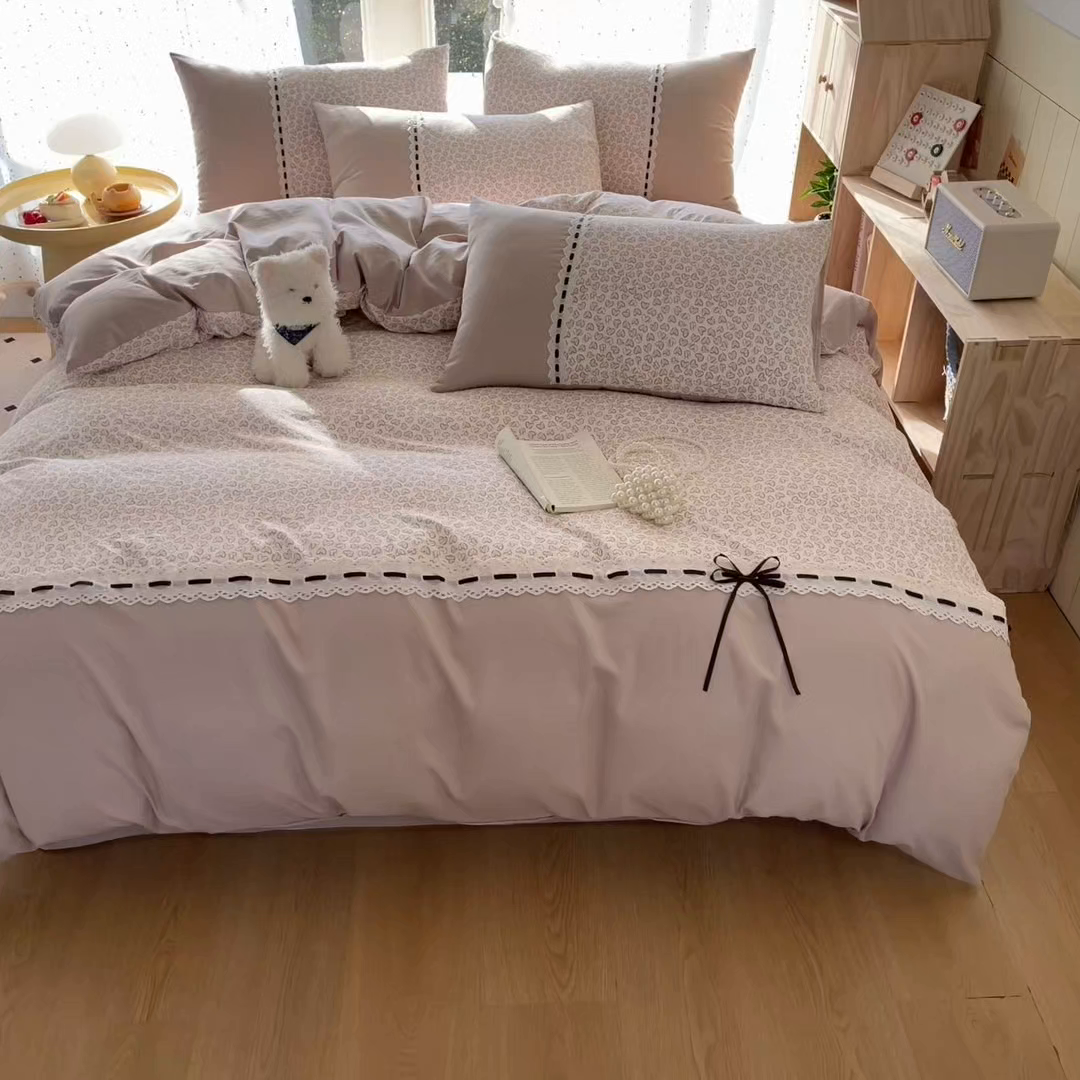 91家纺网 家纺一手货源 找家纺 （总）菲梵家纺 2026新款法式花边A类云朵棉四件套