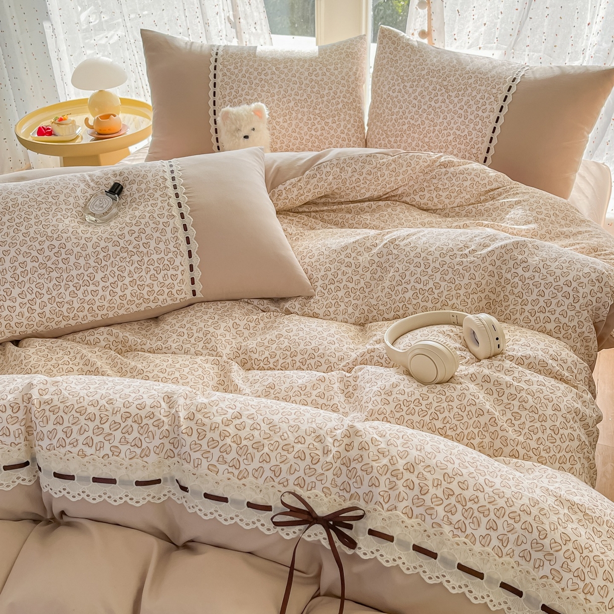 91家纺网 家纺一手货源 找家纺 （总）菲梵家纺 2026新款法式花边A类云朵棉四件套