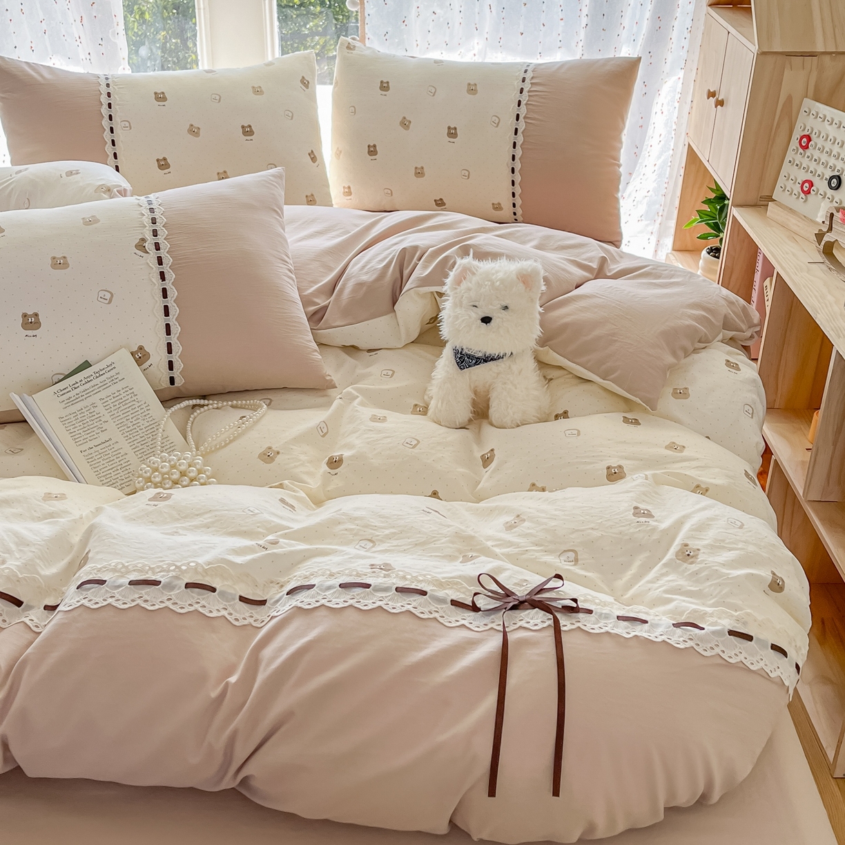 91家纺网 家纺一手货源 找家纺 （总）菲梵家纺 2026新款法式花边A类云朵棉四件套