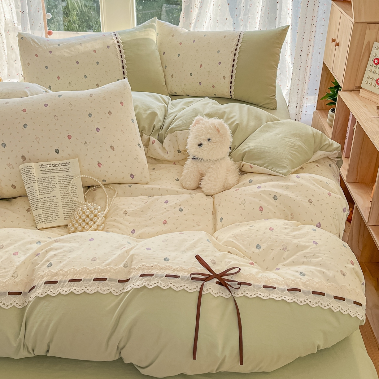 91家纺网 家纺一手货源 找家纺 （总）菲梵家纺 2026新款法式花边A类云朵棉四件套