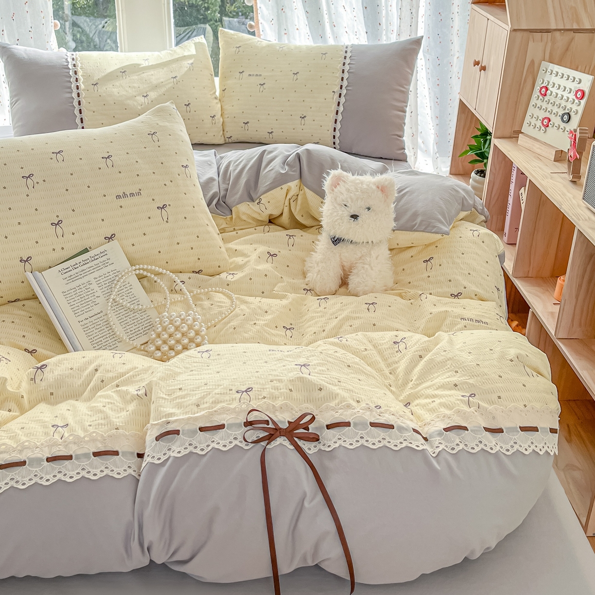 91家纺网 家纺一手货源 找家纺 （总）菲梵家纺 2026新款法式花边A类云朵棉四件套