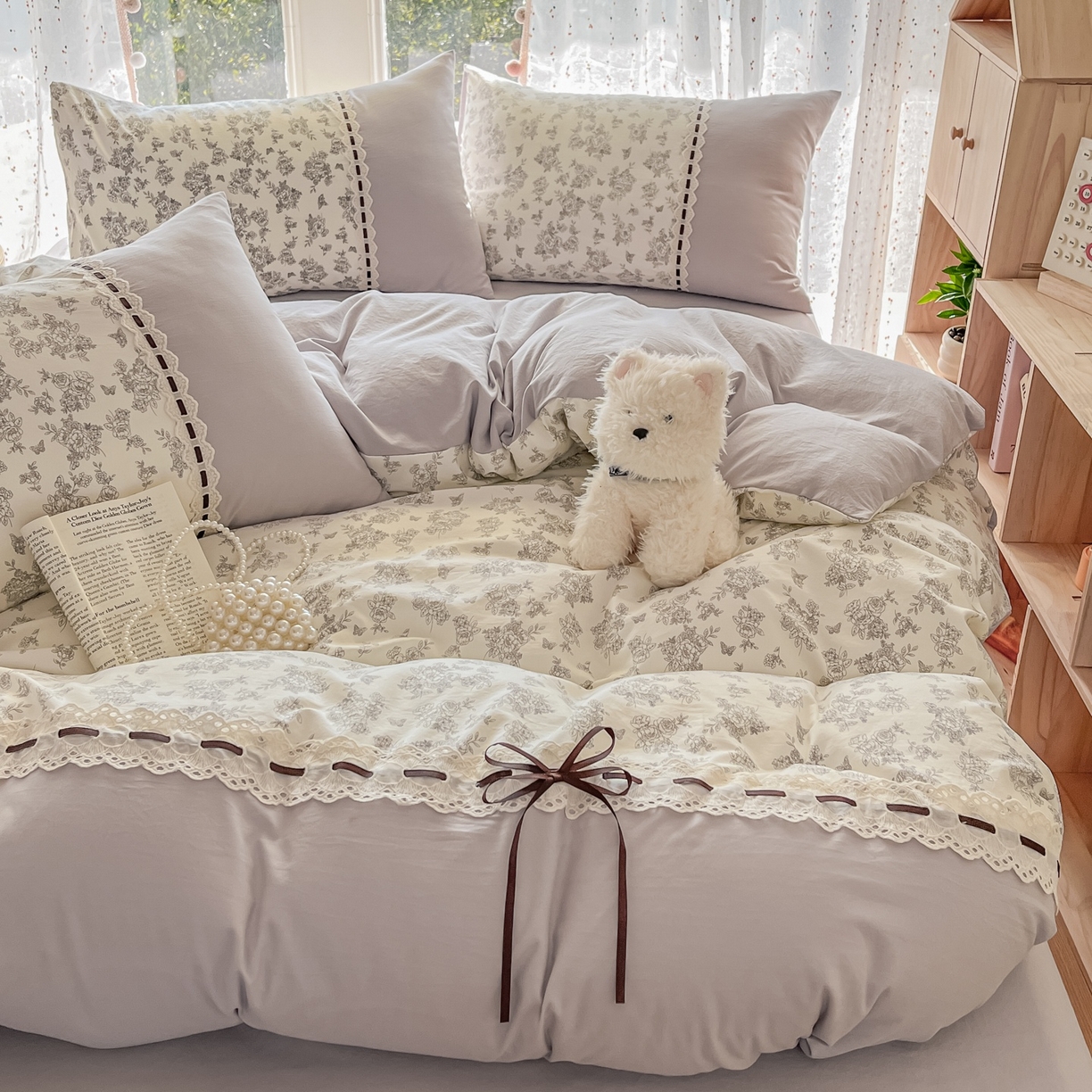 91家纺网 家纺一手货源 找家纺 （总）菲梵家纺 2026新款法式花边A类云朵棉四件套