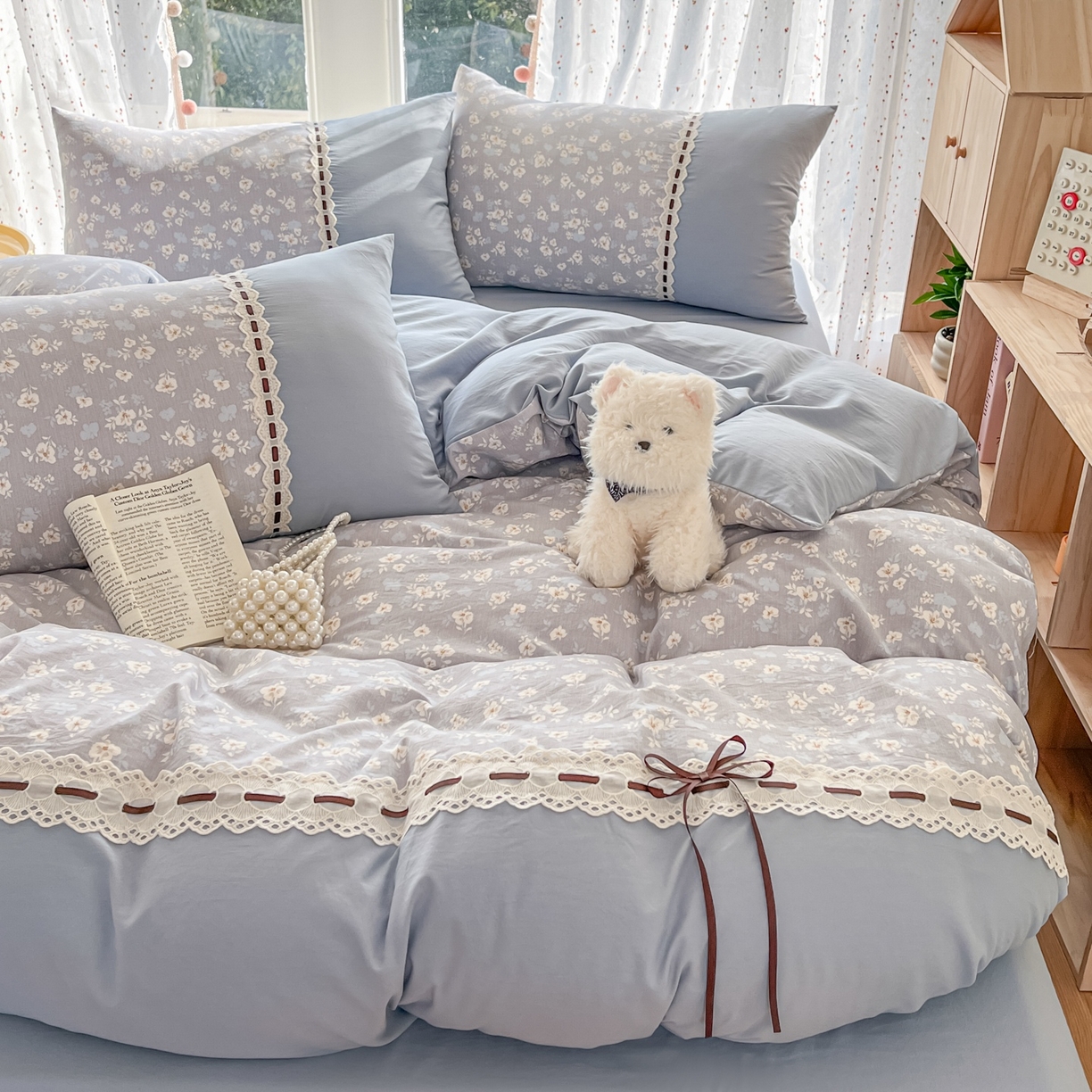 91家纺网 家纺一手货源 找家纺 （总）菲梵家纺 2026新款法式花边A类云朵棉四件套