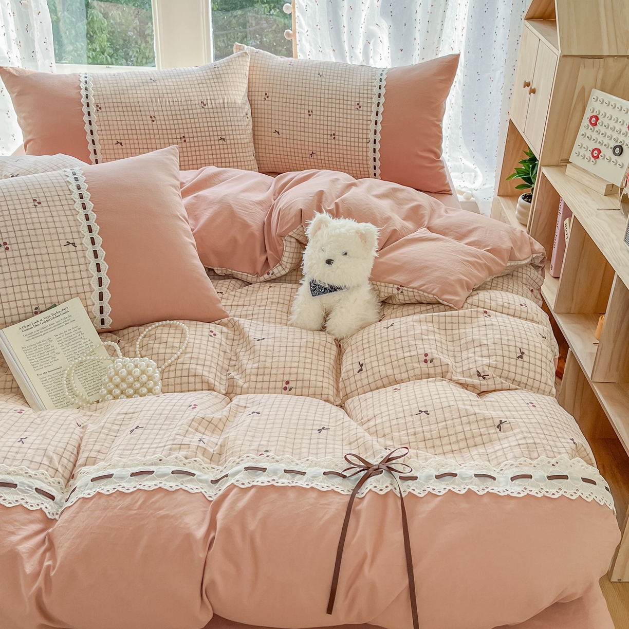 91家纺网 家纺一手货源 找家纺 （总）菲梵家纺 2026新款法式花边A类云朵棉四件套