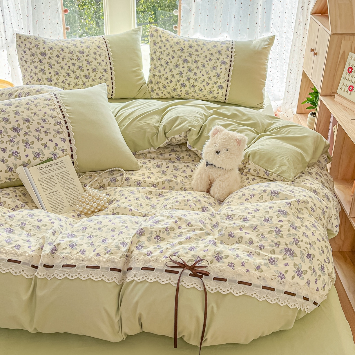 91家纺网 家纺一手货源 找家纺 （总）菲梵家纺 2026新款法式花边A类云朵棉四件套