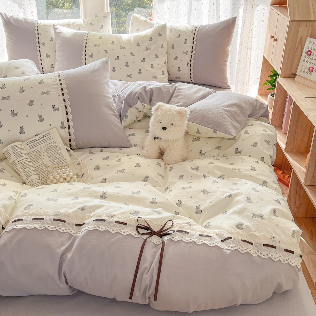 91家纺网 家纺一手货源 找家纺 （总）菲梵家纺 2026新款法式花边A类云朵棉四件套