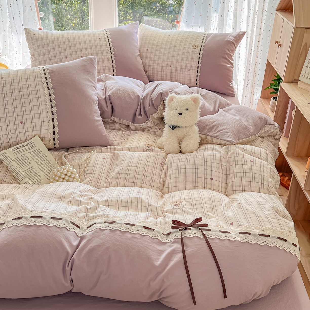 91家纺网 家纺一手货源 找家纺 （总）菲梵家纺 2026新款法式花边A类云朵棉四件套