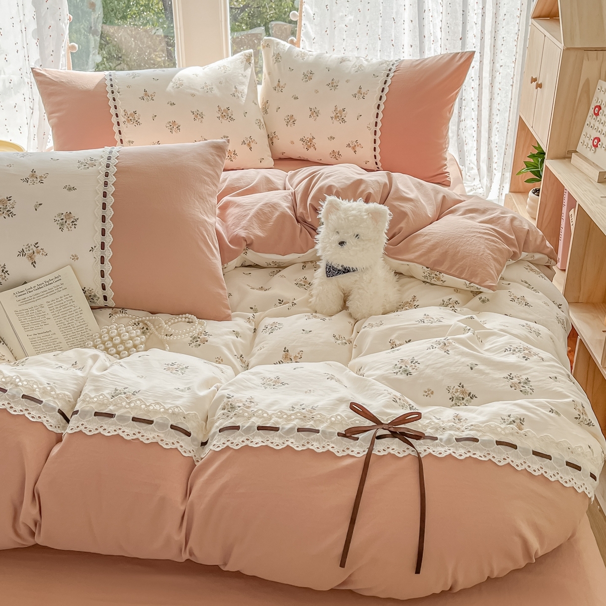 91家纺网 家纺一手货源 找家纺 （总）菲梵家纺 2026新款法式花边A类云朵棉四件套