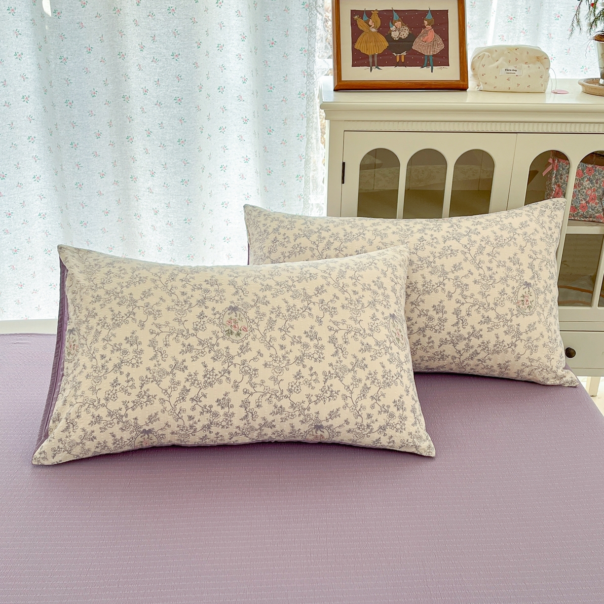 91家纺网 家纺一手货源 找家纺 玉海棠家纺 2026新款直播爆款高品质高克重泡泡纱泡芙纱四件套 连里枝