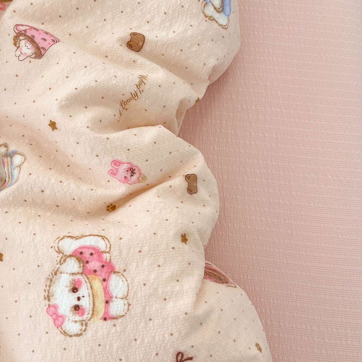 91家纺网 家纺一手货源 找家纺 玉海棠家纺 2026新款直播爆款高品质高克重泡泡纱泡芙纱四件套 我的宝贝