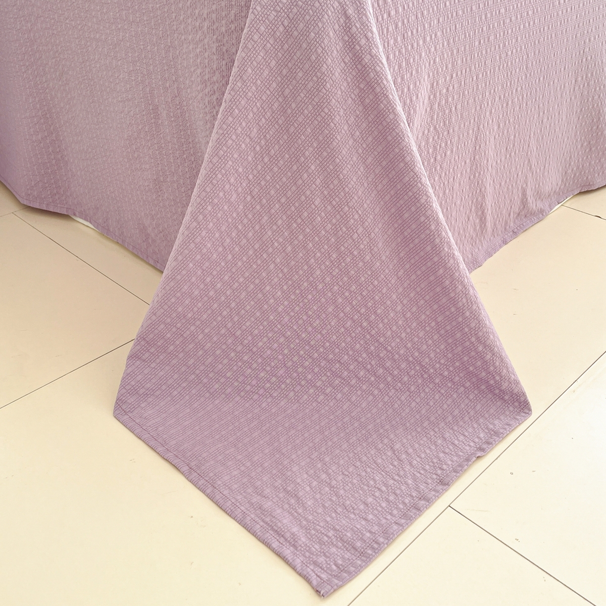 91家纺网 家纺一手货源 找家纺 玉海棠家纺 2026新款直播爆款高品质高克重泡泡纱泡芙纱四件套 小葡萄