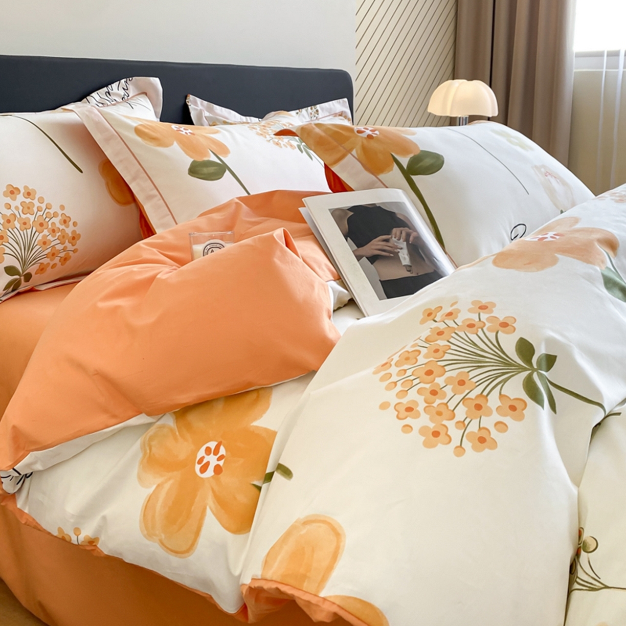 （总）格里芬家纺 2026新款全棉纯棉40S精梳棉13376印花四件套