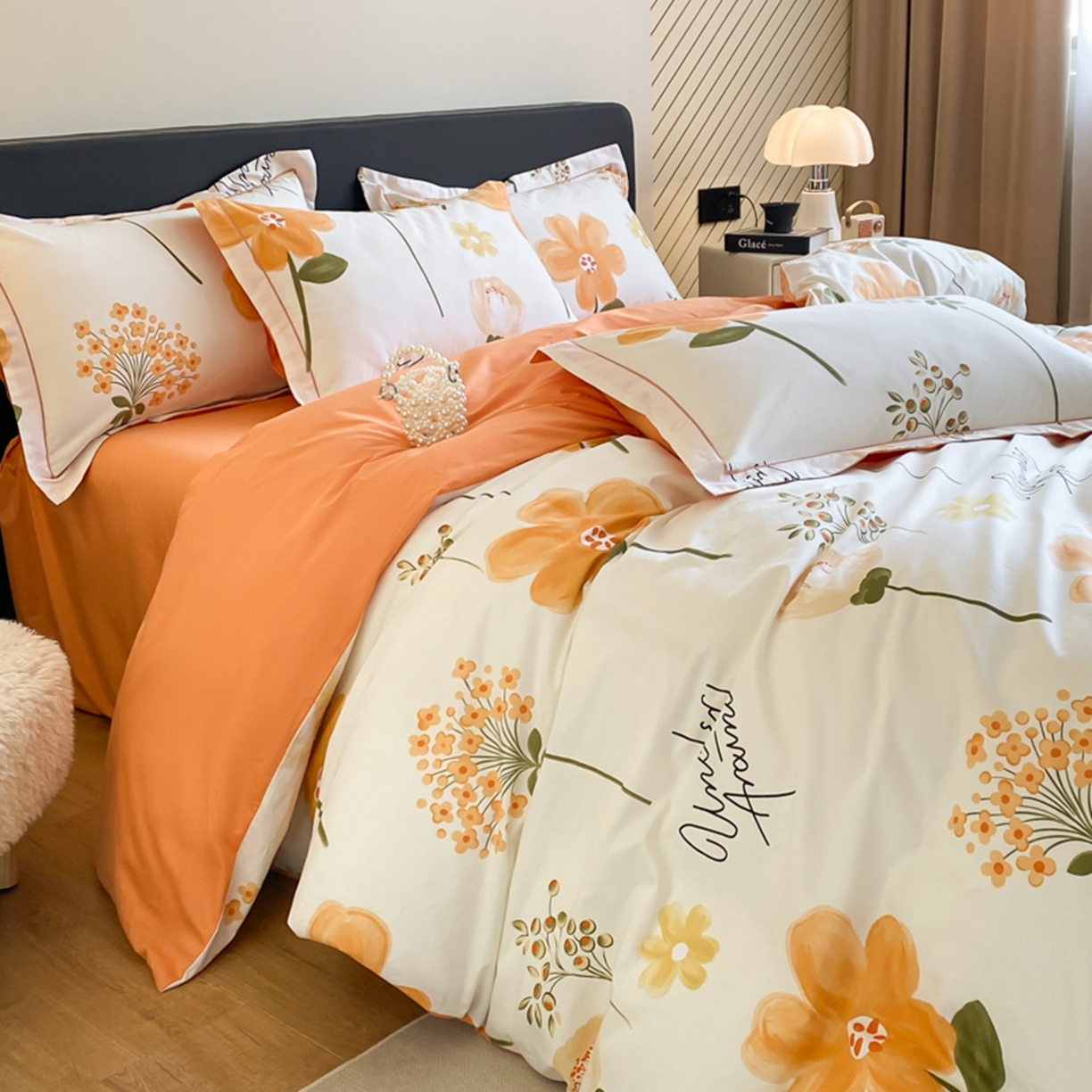 91家纺网 家纺一手货源 找家纺 （总）格里芬家纺 2026新款全棉纯棉40S精梳棉13376印花四件套