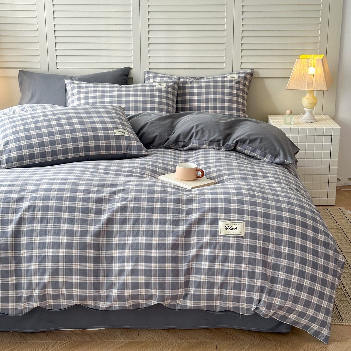 91家纺网 家纺一手货源 找家纺 （总）木子家纺 2026春夏新款色织全棉纯棉四件套