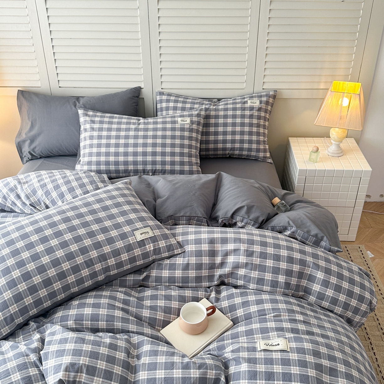 91家纺网 家纺一手货源 找家纺 （总）木子家纺 2026春夏新款色织全棉纯棉四件套