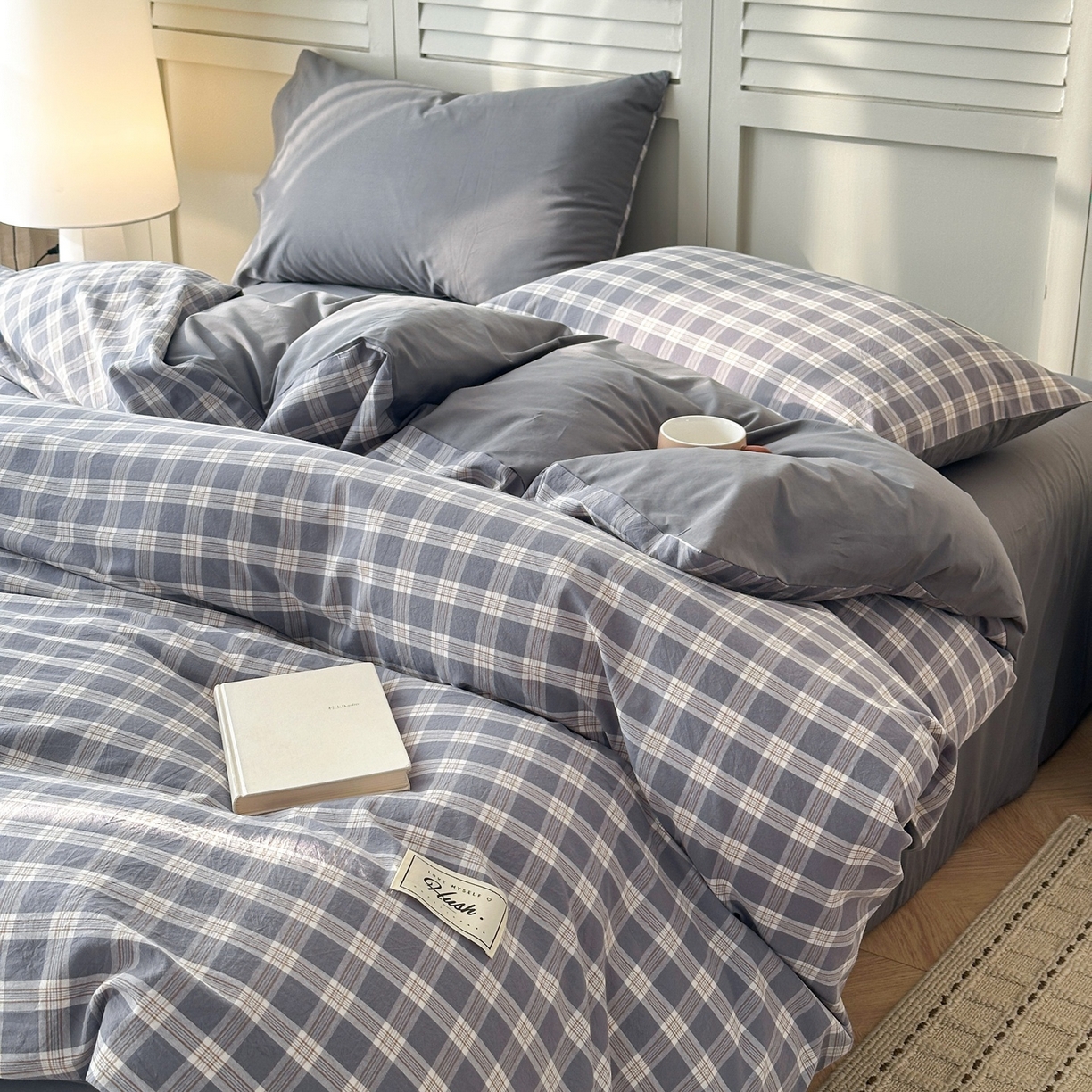 91家纺网 家纺一手货源 找家纺 （总）木子家纺 2026春夏新款色织全棉纯棉四件套