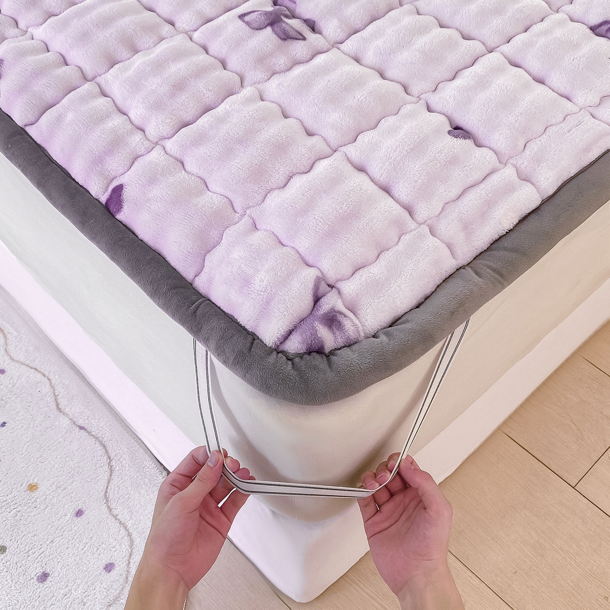 91家纺网 家纺一手货源 找家纺 犇牛仓储供应链 2026新款A类牛奶绒豆豆绒泡泡印花冬被 被子被芯 罗曼情节【兔兔绒豆豆被】