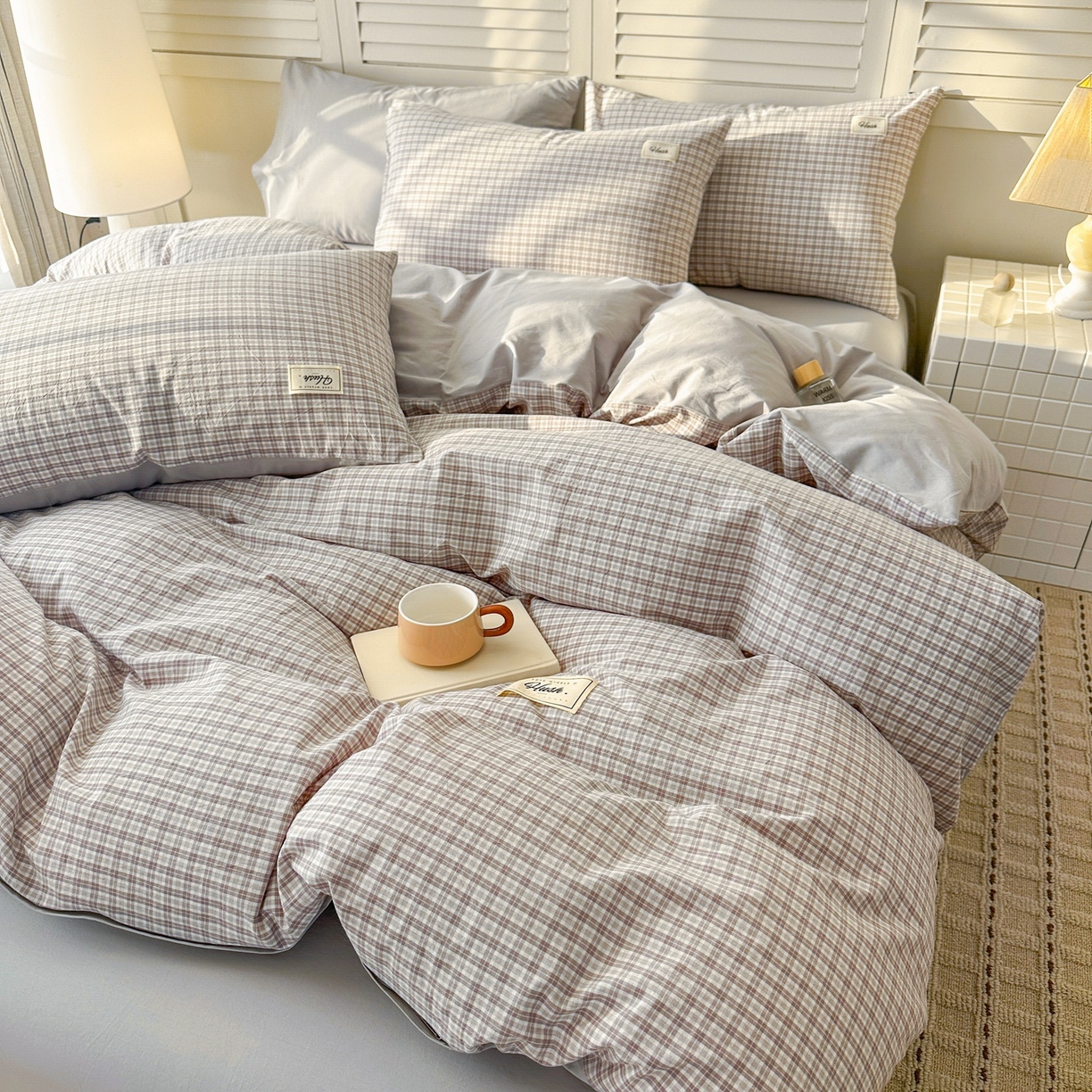 91家纺网 家纺一手货源 找家纺 （总）木子家纺 2026春夏新款色织全棉纯棉四件套