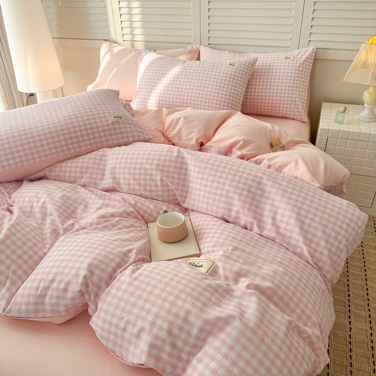 91家纺网 家纺一手货源 找家纺 （总）木子家纺 2026春夏新款色织全棉纯棉四件套