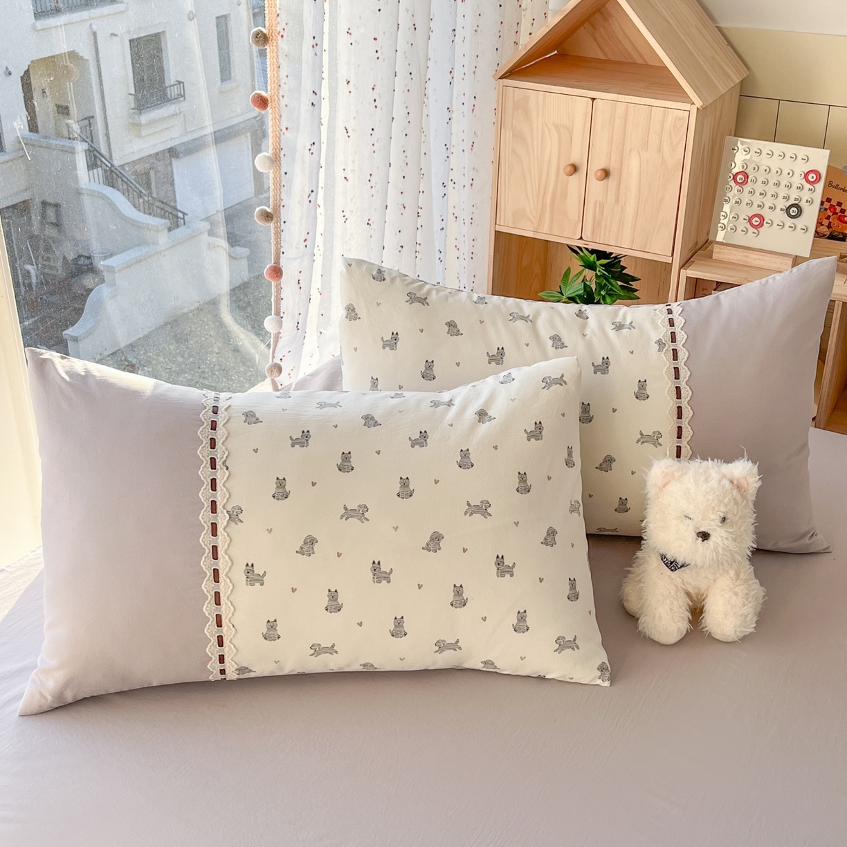 91家纺网 家纺一手货源 找家纺 （总）菲梵家纺 2026新款法式花边A类云朵棉单枕套枕套单件