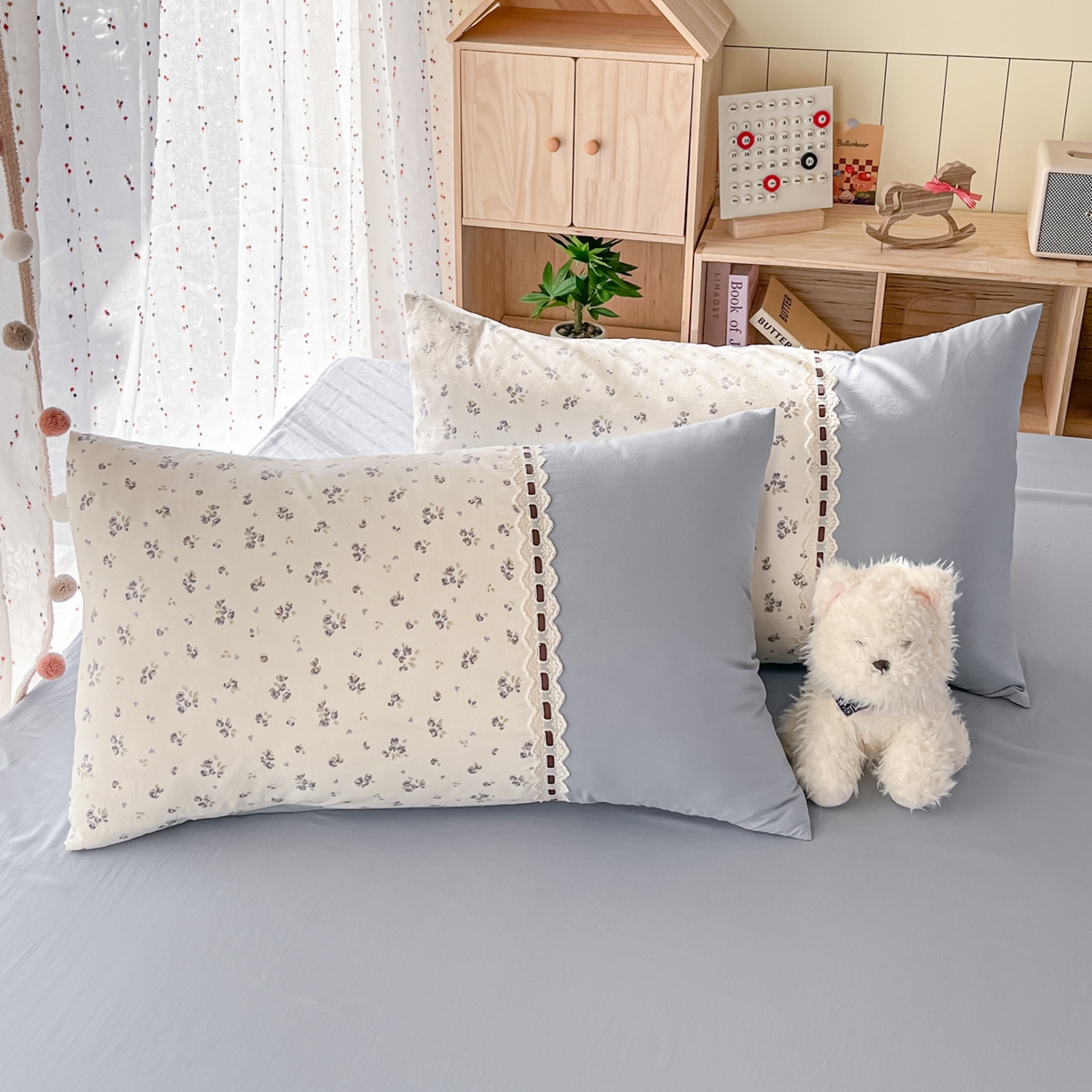 91家纺网 家纺一手货源 找家纺 （总）菲梵家纺 2026新款法式花边A类云朵棉单枕套枕套单件