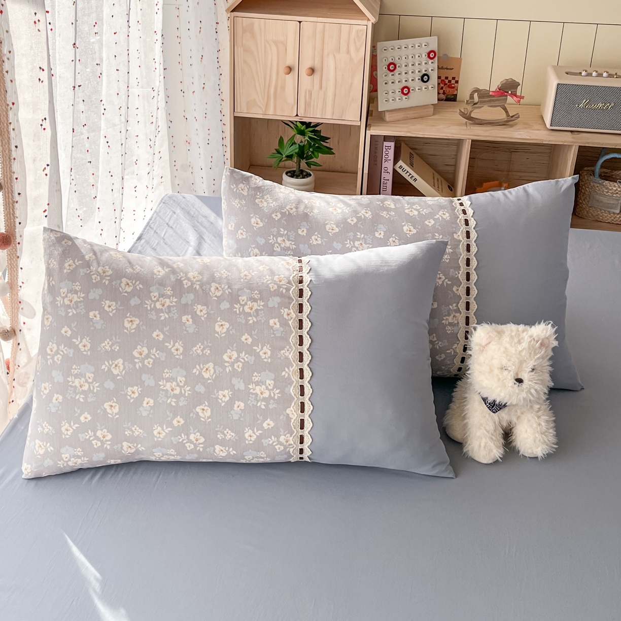 91家纺网 家纺一手货源 找家纺 （总）菲梵家纺 2026新款法式花边A类云朵棉单枕套枕套单件