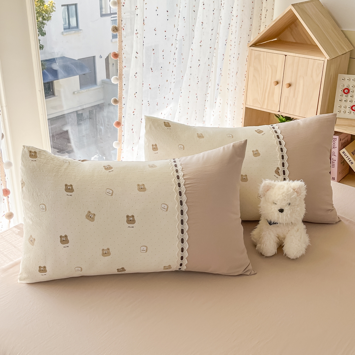 91家纺网 家纺一手货源 找家纺 （总）菲梵家纺 2026新款法式花边A类云朵棉单枕套枕套单件