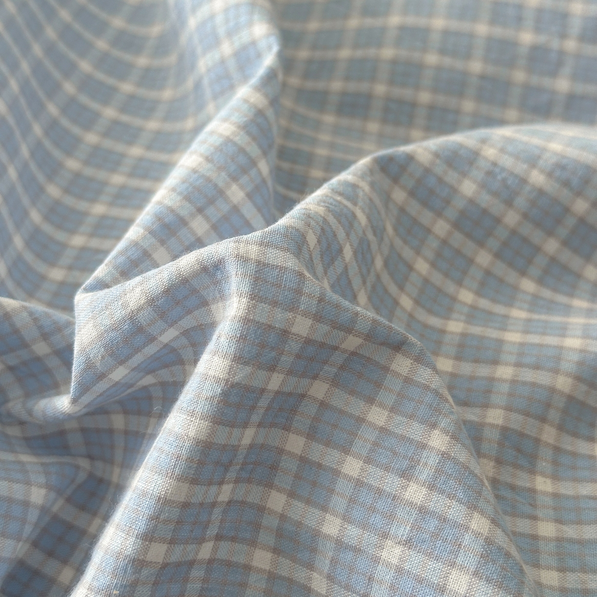 91家纺网 家纺一手货源 找家纺 木子家纺 2026春夏新款色织全棉纯棉四件套 森浅-蓝