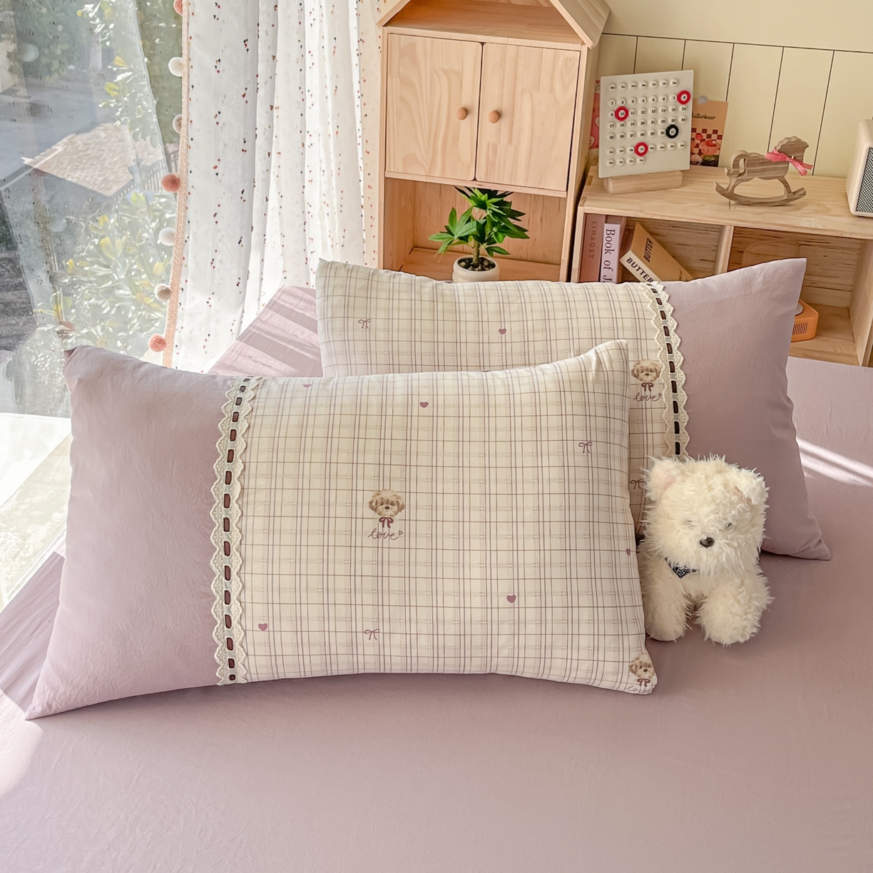 91家纺网 家纺一手货源 找家纺 （总）菲梵家纺 2026新款法式花边A类云朵棉单枕套枕套单件