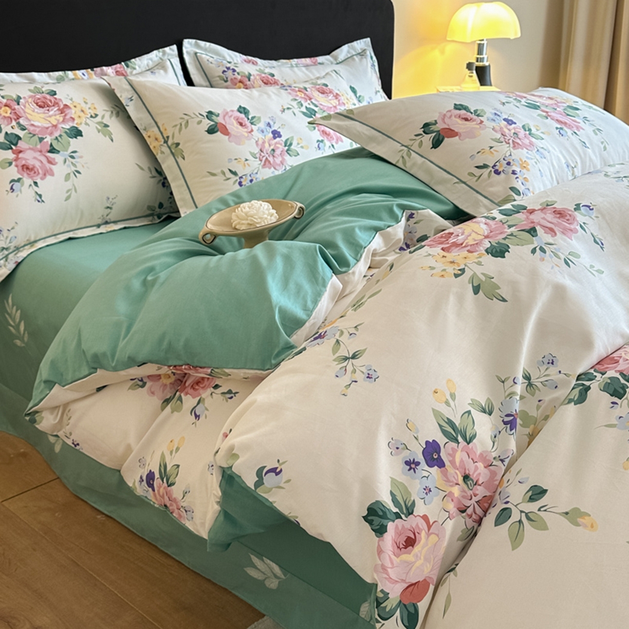 91家纺网 家纺一手货源 找家纺 （总）格里芬家纺 2026新款全棉纯棉40S精梳棉13376印花四件套