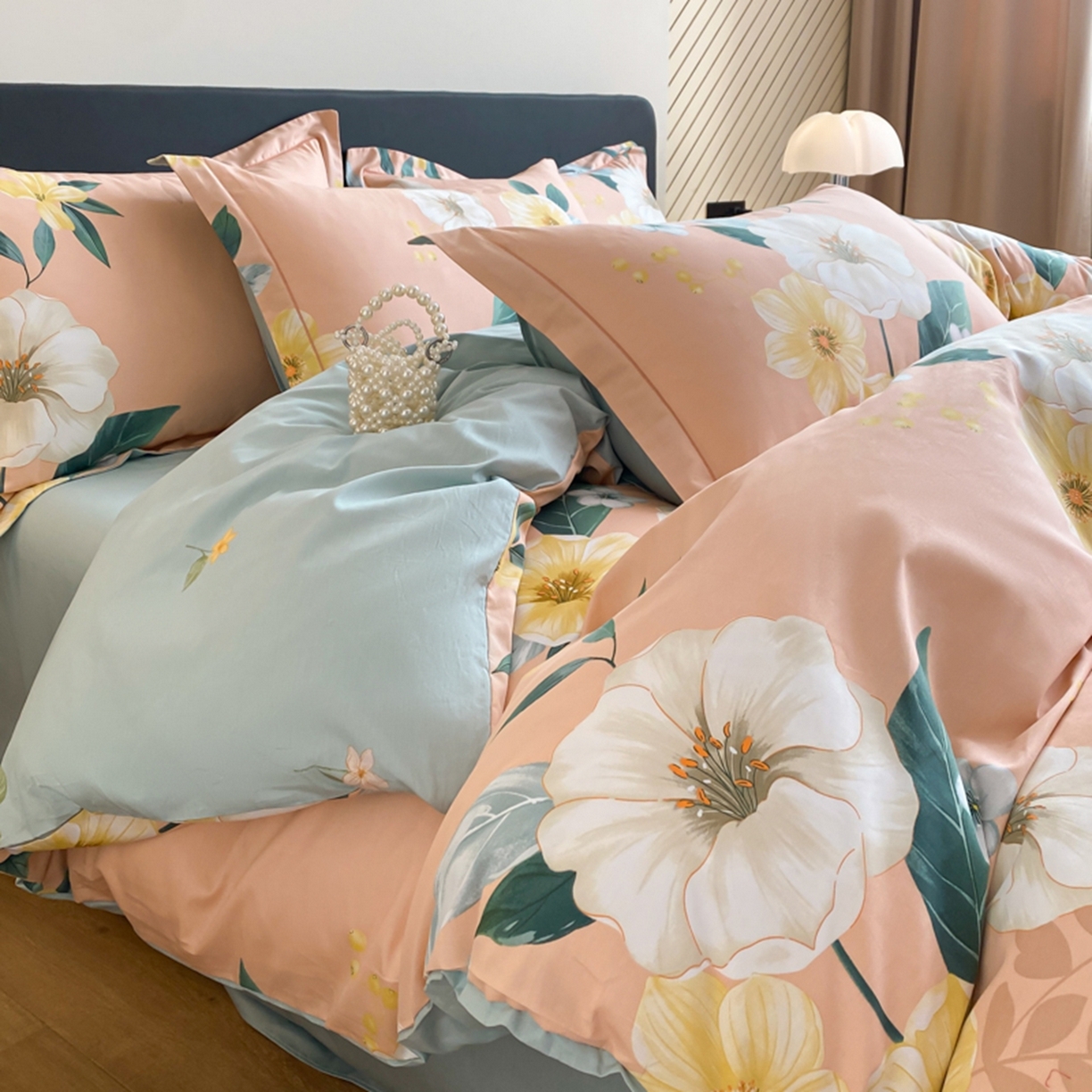 91家纺网 家纺一手货源 找家纺 （总）格里芬家纺 2026新款全棉纯棉40S精梳棉13376印花四件套