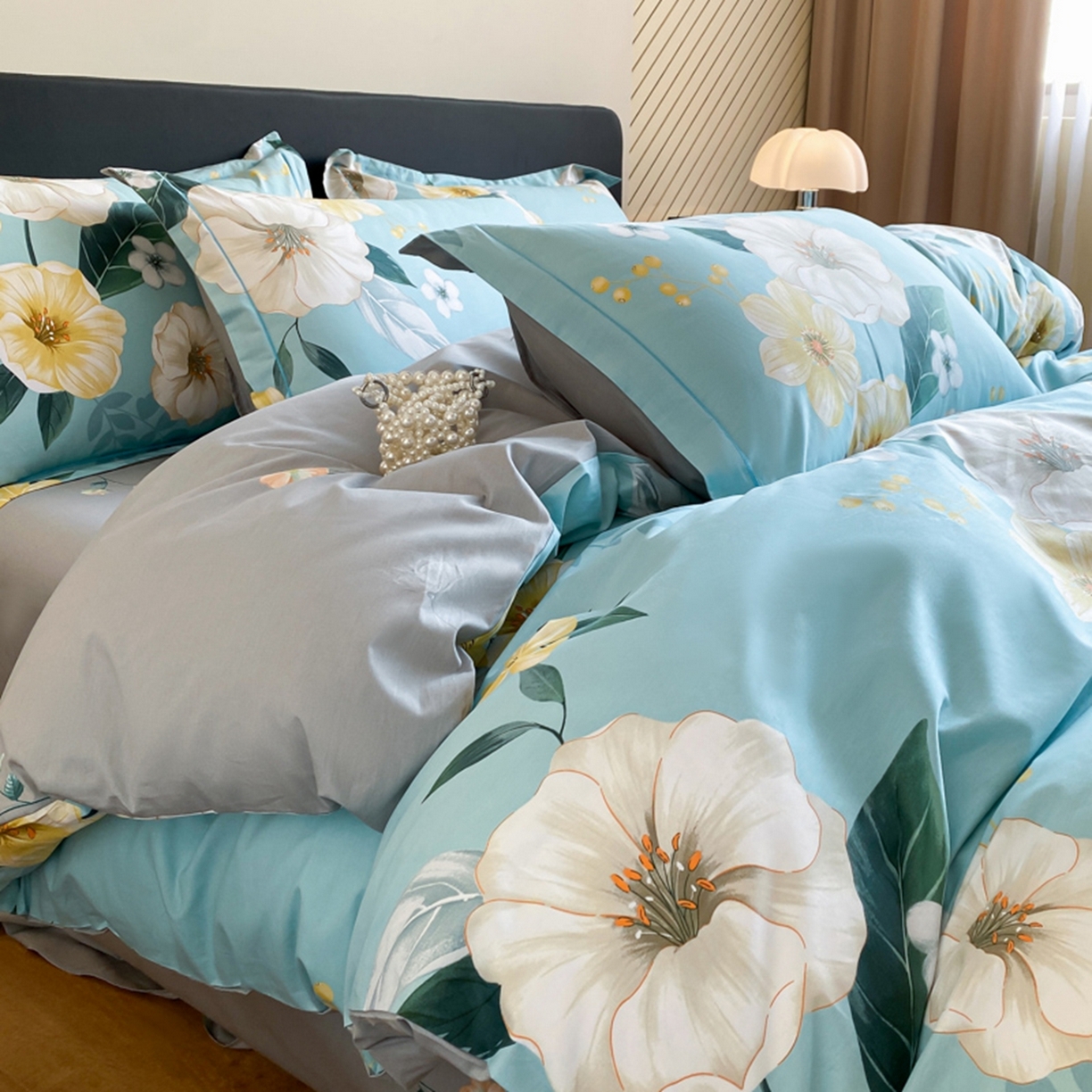 91家纺网 家纺一手货源 找家纺 （总）格里芬家纺 2026新款全棉纯棉40S精梳棉13376印花四件套