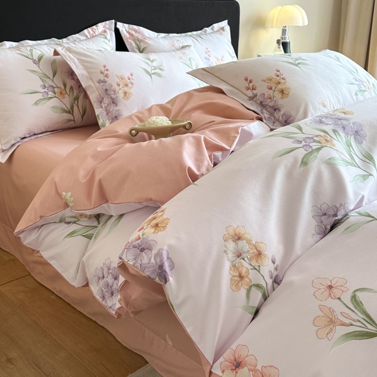 91家纺网 家纺一手货源 找家纺 （总）格里芬家纺 2026新款全棉纯棉40S精梳棉13376印花四件套