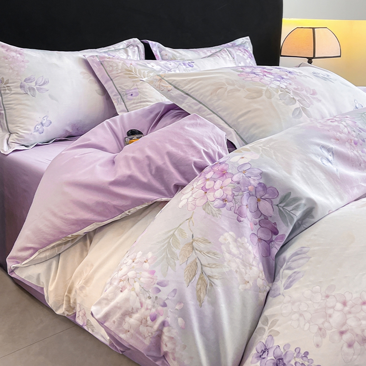 91家纺网 家纺一手货源 找家纺 （总）格里芬家纺 2026新款全棉纯棉40S精梳棉13376印花四件套