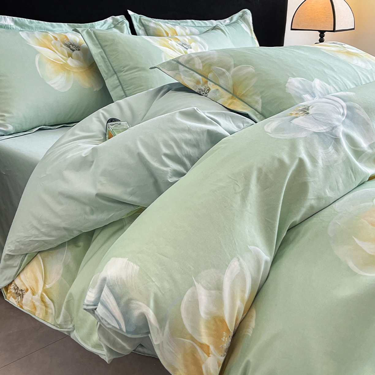 91家纺网 家纺一手货源 找家纺 （总）格里芬家纺 2026新款全棉纯棉40S精梳棉13376印花四件套