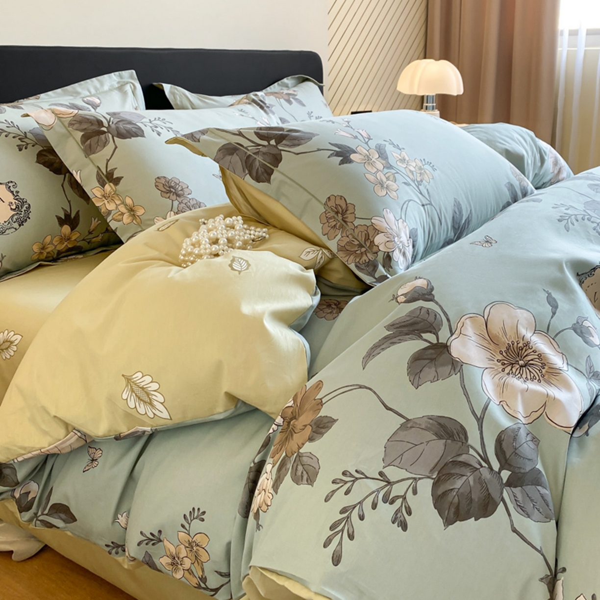 91家纺网 家纺一手货源 找家纺 （总）格里芬家纺 2026新款全棉纯棉40S精梳棉13376印花四件套