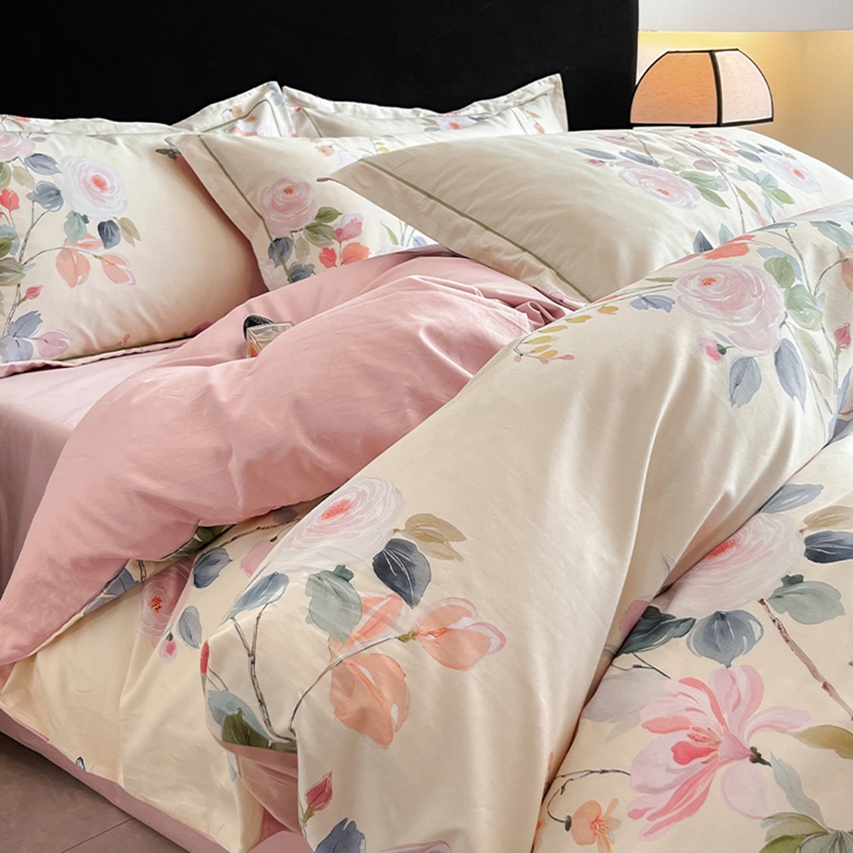 91家纺网 家纺一手货源 找家纺 （总）格里芬家纺 2026新款全棉纯棉40S精梳棉13376印花四件套