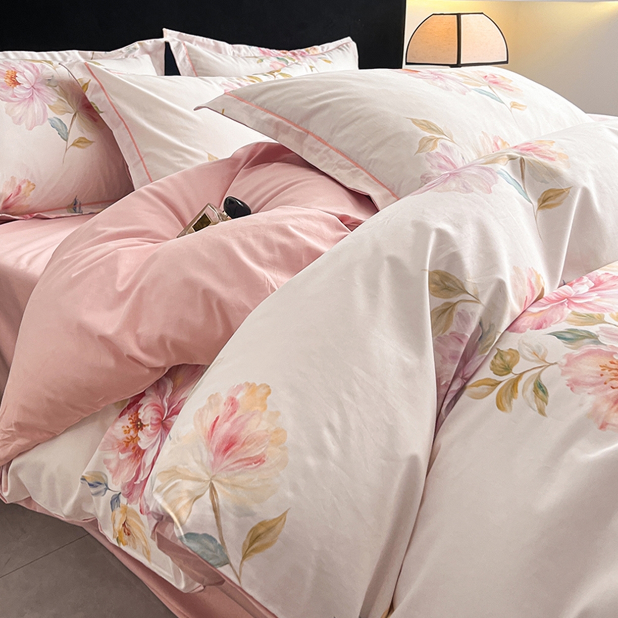 91家纺网 家纺一手货源 找家纺 （总）格里芬家纺 2026新款全棉纯棉40S精梳棉13376印花四件套