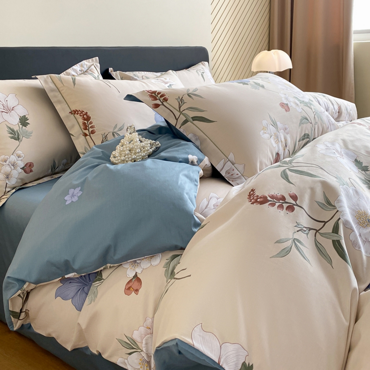 91家纺网 家纺一手货源 找家纺 （总）格里芬家纺 2026新款全棉纯棉40S精梳棉13376印花四件套