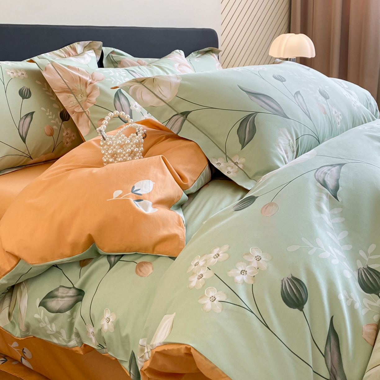 91家纺网 家纺一手货源 找家纺 （总）格里芬家纺 2026新款全棉纯棉40S精梳棉13376印花四件套